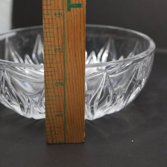Vintage JOSKA Bleikristall Lead Crystal Candy Dish w/ Frosted Leaves & Lid Glass - Picture 7 of 12